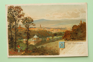 Ansichtskarte Litho AK Bad Homburg 1900-1910 Schloss Gebäude Aquarell n W Lauter Architektur Ortsansicht Hessen